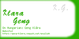 klara geng business card